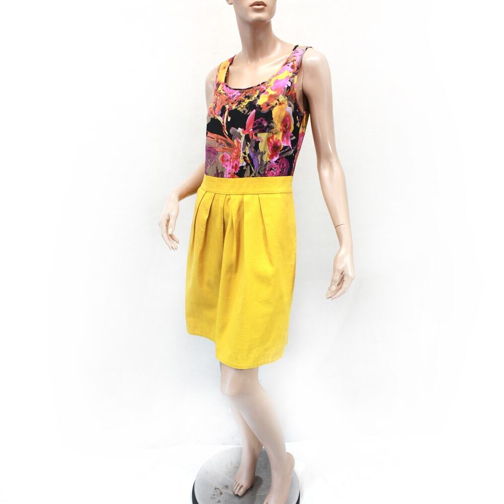 Tabitha Blouson Silk Dress Floral Print Pocket Lined Zip Cocktail Size 6